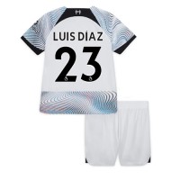 Dres Liverpool Luis Diaz #23 Gostujuci za djecu 2022-23 Kratak Rukav (+ kratke hlače)